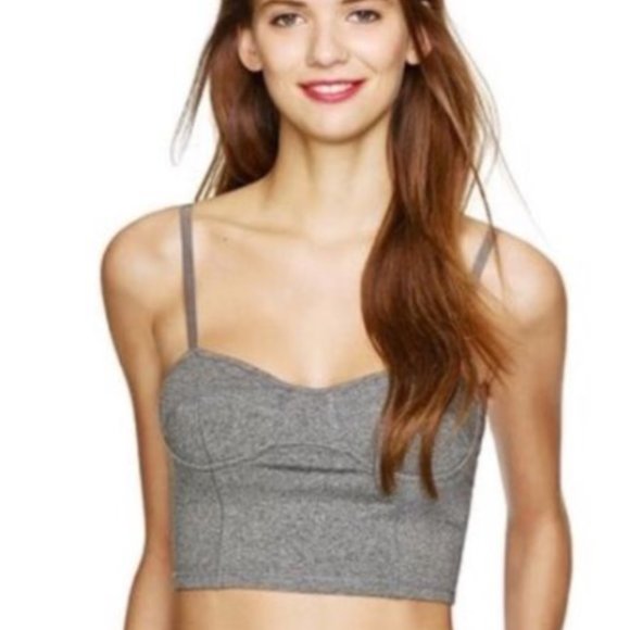 Aritzia Tops - Aritzia Haneda Gray Bustier Crop Top